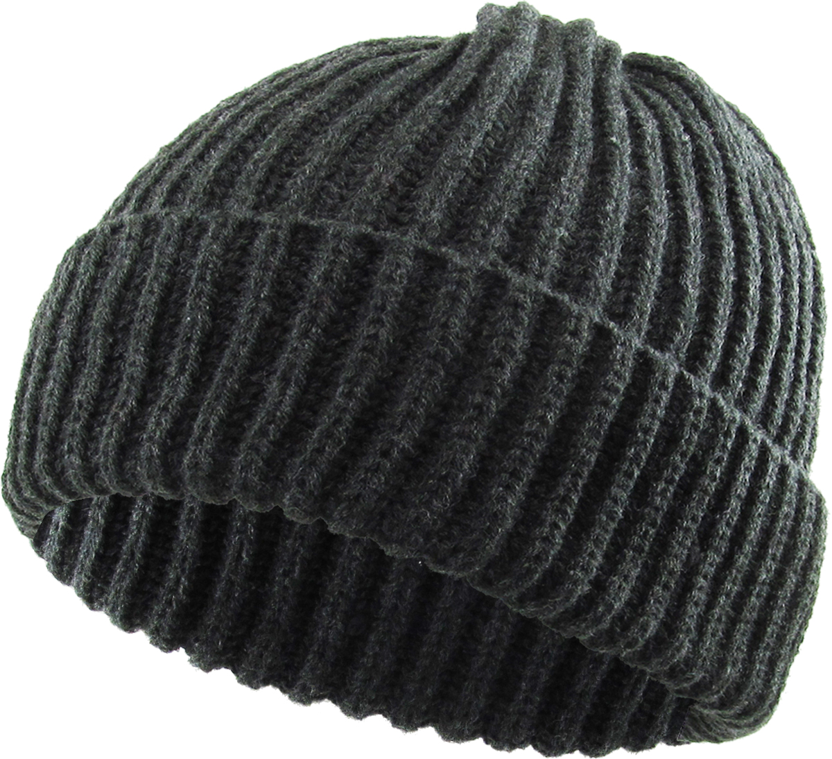 Dark Gray cuffed beanie product view